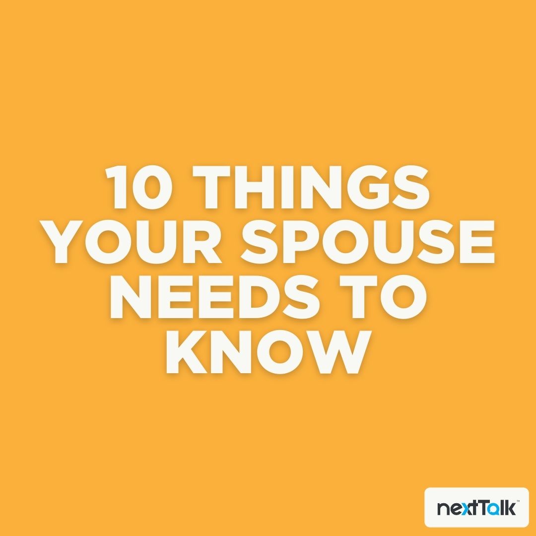 10 Things Your Spouse Needs to Know